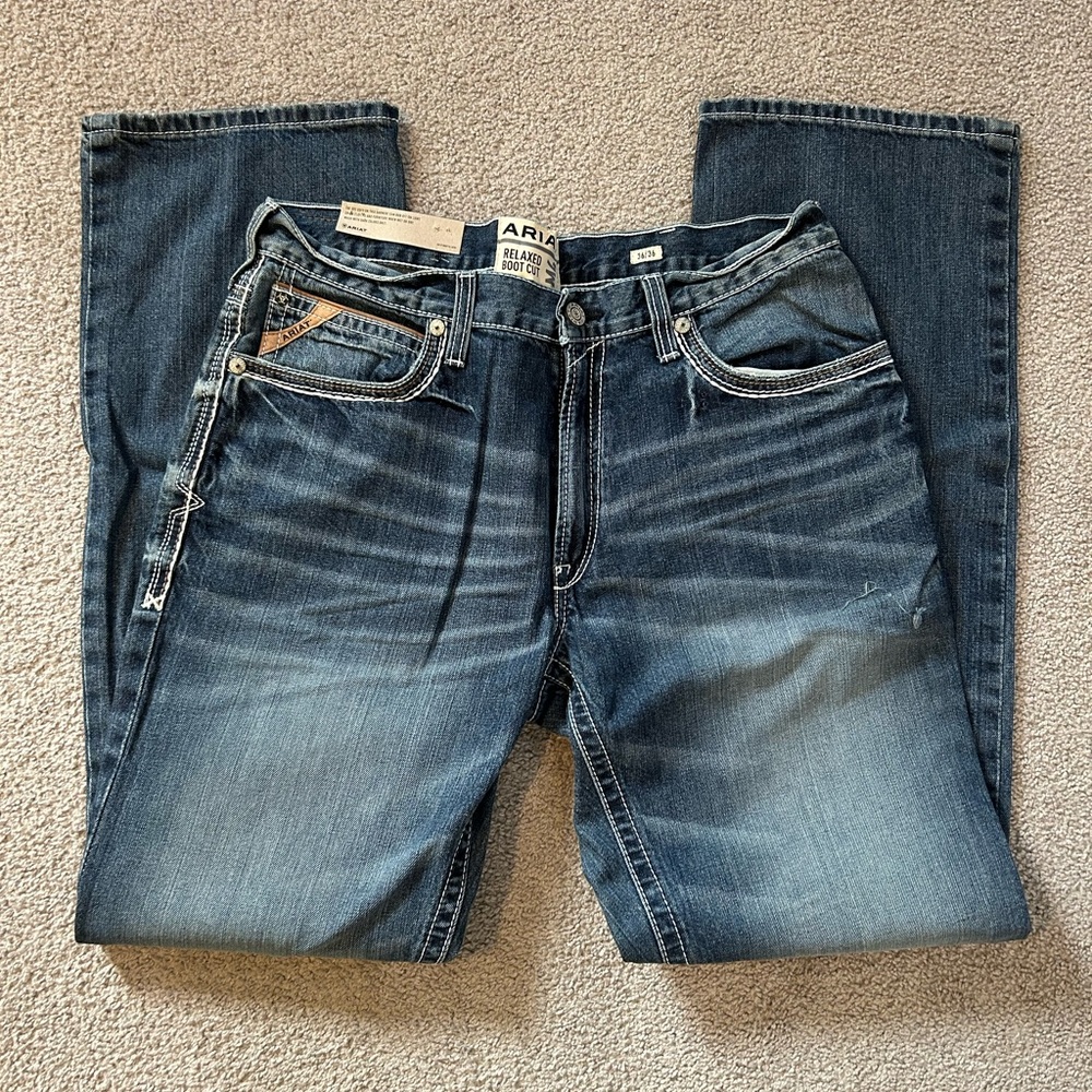 Ariat Men's Dark Blue Relaxed Jeans